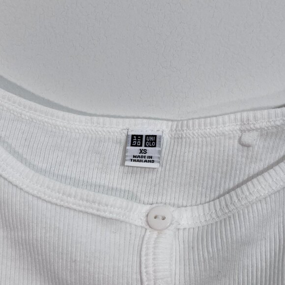 Uniqlo Cotton Ribbed Sleeveless Crop Top Size XS - Picture 2 of 5